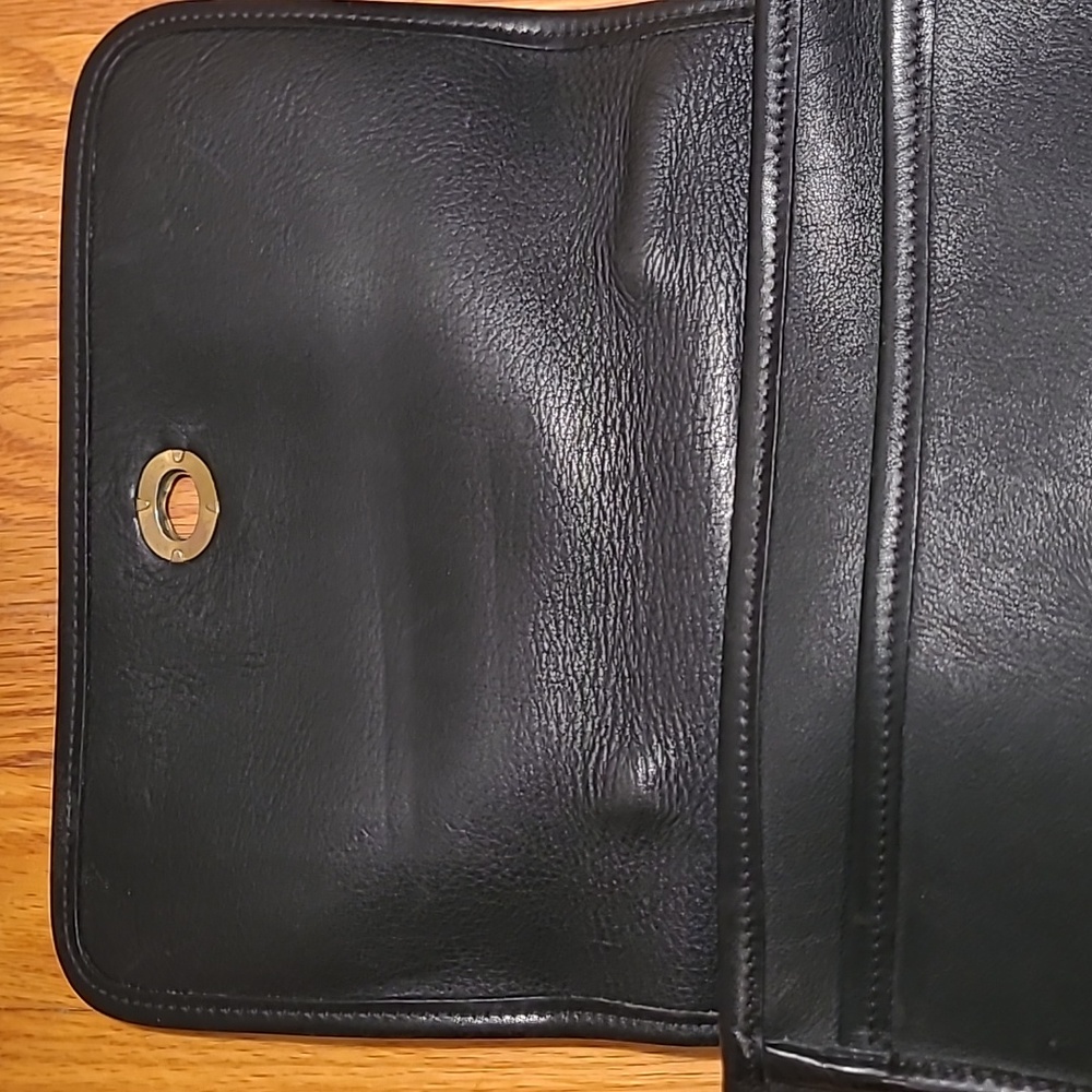 Coach Black Leather Crossbody Bag with Gold Hardware - Picture 10 of 16